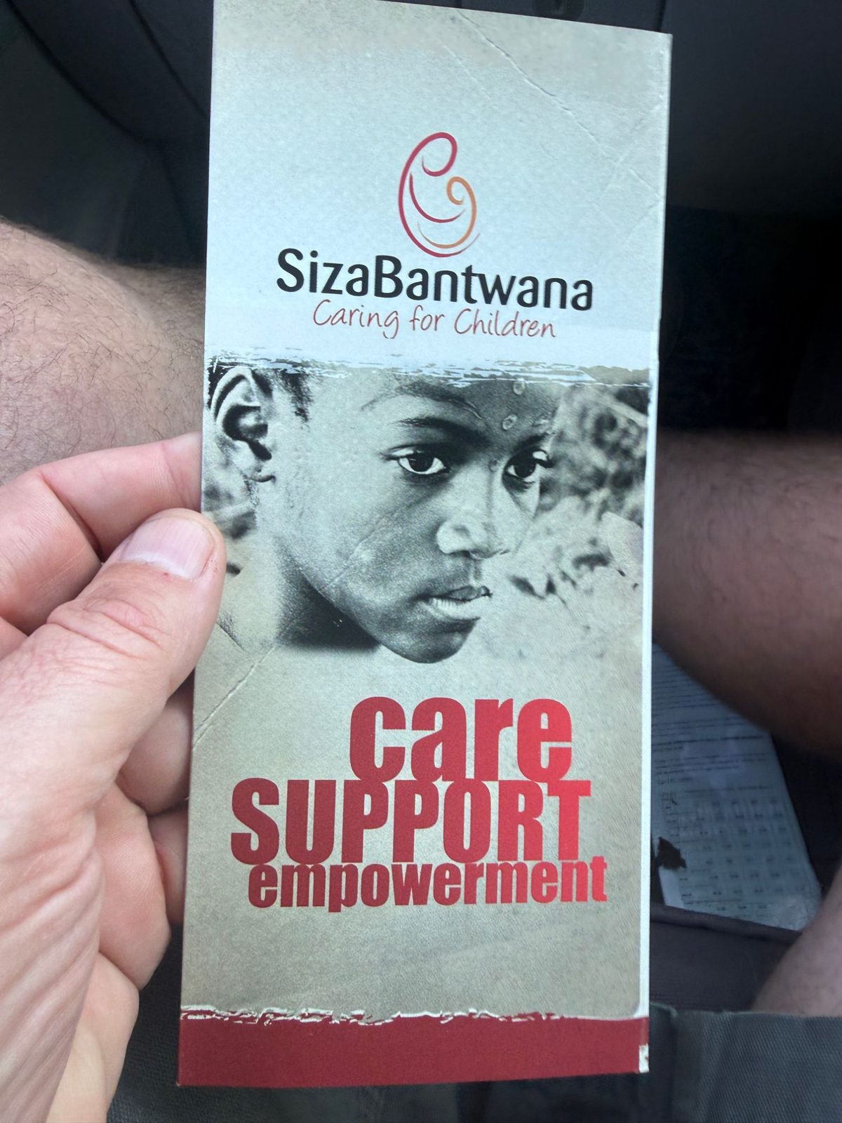 A SizaBantwana leaflet reading care, support, empowerment